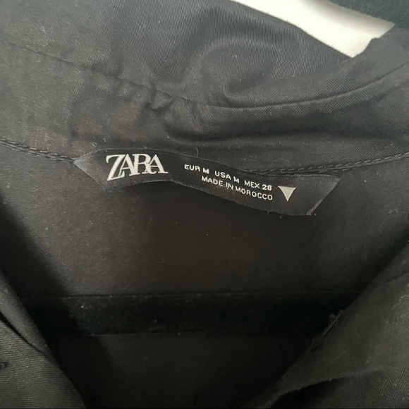 Zara Button Up Dress with Peplums and Tie Waist - Picture 5 of 5